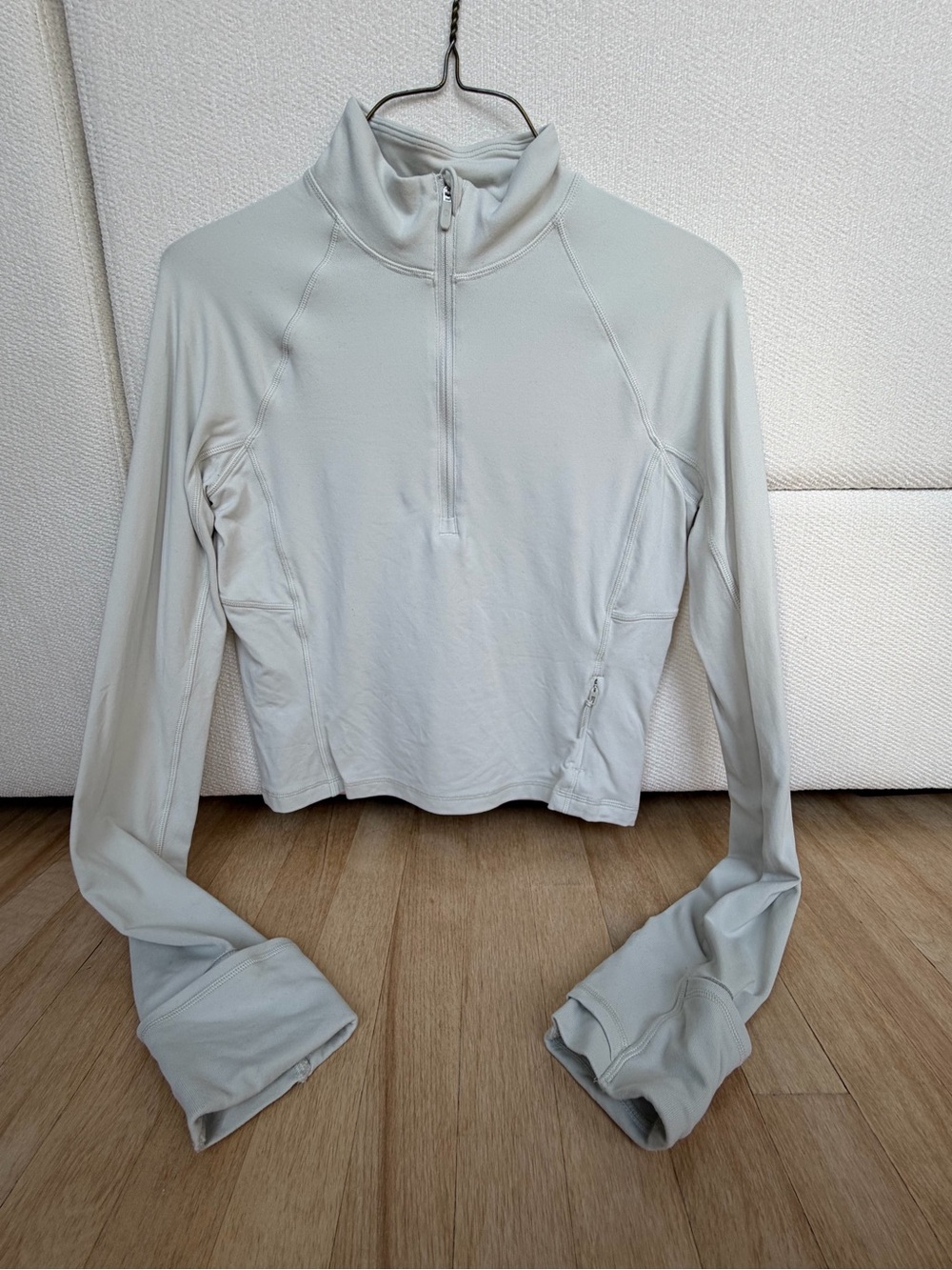 lululemon athletica Light Gray Half-Zip Pullover